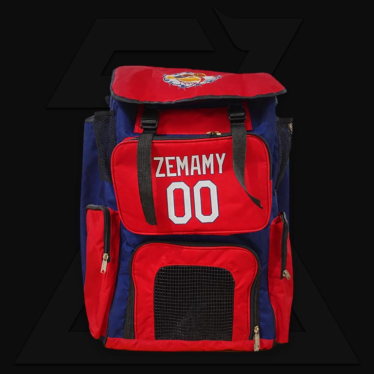 Custom baseball equipment bag manufacturing showcase by Zemamy